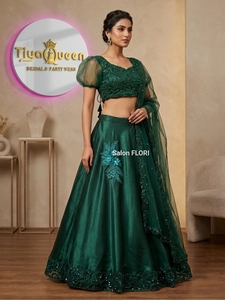 Lehanga Green Colour